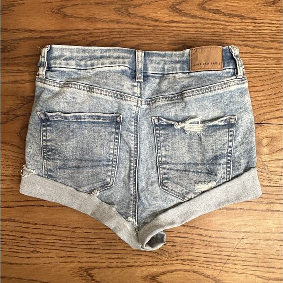 American Eagle Curvy Hi-Rise Shortie Next Level Stretch Women's Sz 6Denim Shorts - Picture 4 of 8